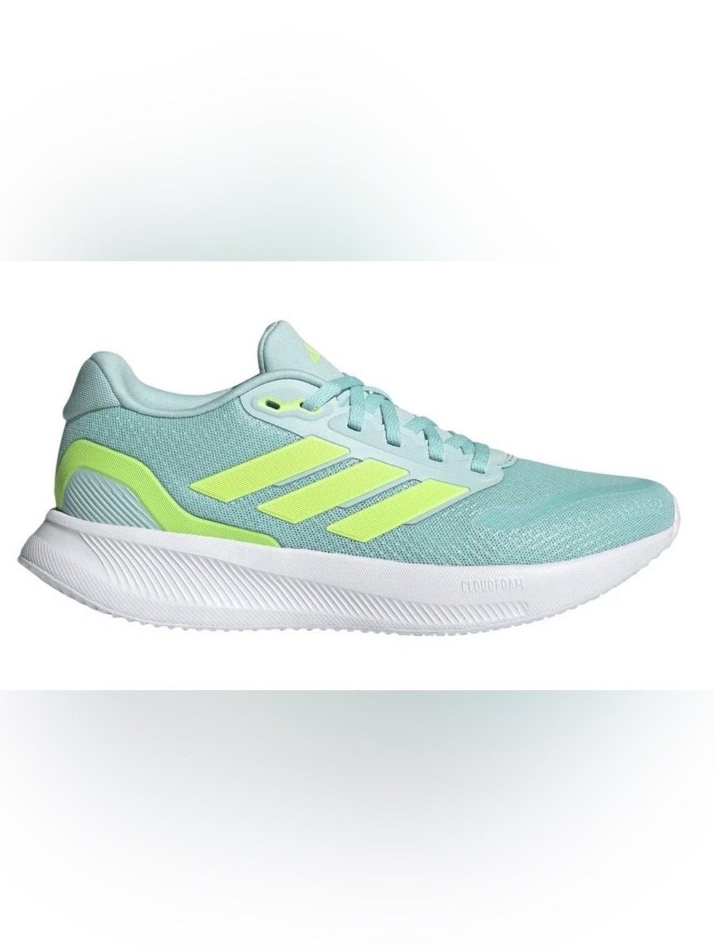 Adidas Run Falcon 5 Green Teal White Shoes Sneakers JR3088 Womens Size 10 1/2